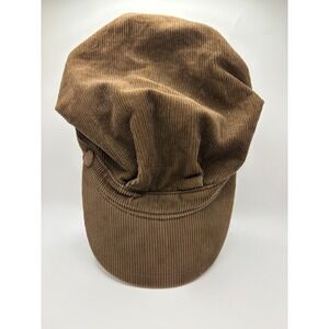 Dockers Brown Corduroy Newsboy Cap Baker Boy Hat One Size Cotton Vintage Style